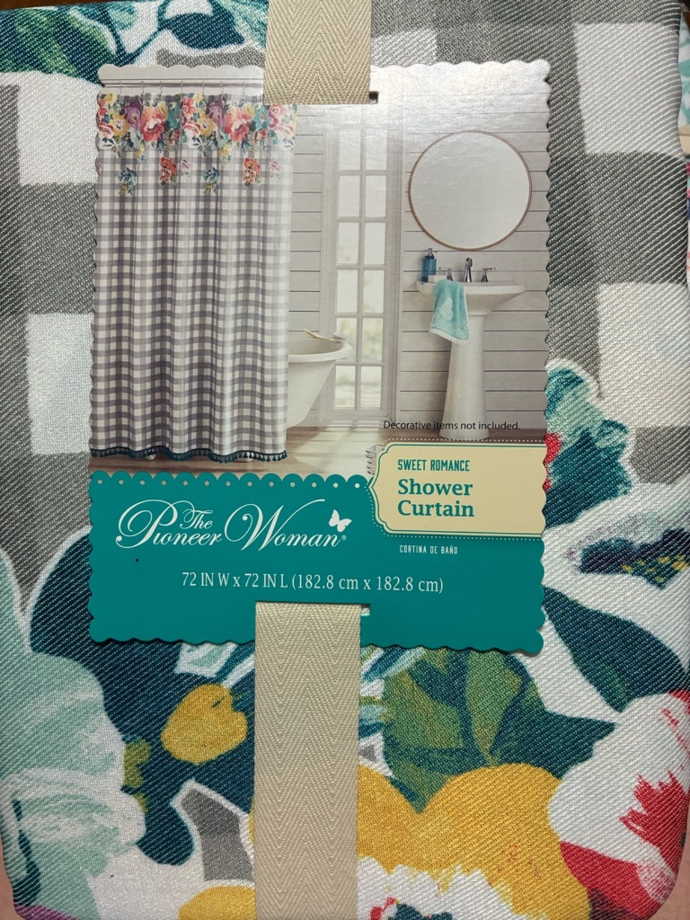 The Pioneer Woman Sweet Romance Floral and Gingham Shower Curtain - Multicolor